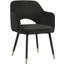 Acme Applewood Accent Chair In Black Velvet and Gold