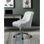 Acme Arundell Ii Office Chair In White Faux Fur and Chrome Finish