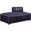 Acme Birdie Modular Chaise In Vintage Blue Top Grain Leather