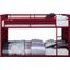 Acme Cargo Twin Over Twin Bunk Bed In Red Finish