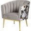 Acme Colla Accent Chair In Black Velvet and Gold