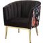 Acme Colla Accent Chair In Gray Velvet and Gold
