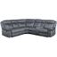 Acme Dollum Sectional Sofa In 2-Tone Gray Velvet