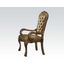 Acme Dresden Arm Chair Set Of 2 In Gold Patina