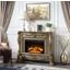 Acme Dresden Fireplace In Gold Patina Finish