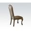 Acme Dresden Side Chair Set Of 2 In Gold Patina
