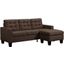 Acme Earsom Sofa And Ottoman In Brown Linen