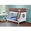 Acme Farah Twin Over Full Bunk Bed In Oak And White