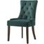 Acme Farren Side Chair In Green Velvet And Espresso Finish