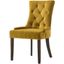 Acme Farren Side Chair In Yellow Velvet And Espresso Finish