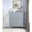 Acme Gaines Accent Cabinet In Gray High Gloss Finish