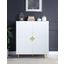 Acme Gaines Accent Cabinet In White High Gloss Finish