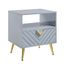 Gaines End Table In Gray High Gloss