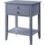 Acme Grardor Side Table With Usb Charging Dock In Gray