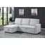 Hiltons Sleeper Sectional Sofa With Storage In White Fabric