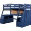 Acme Jason Ii Storage Twin Loft Bed In Navy Blue