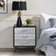 Acme Myles Nightstand In Silver And Gold Finish
