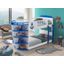 Acme Neptune Twin Over Twin Bunk Bed With Storage Shelves In Sky Blue Finish