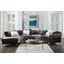 Acme Ninagold Sectional Sofa With 7 Pillows In Gray Velvet
