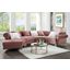 Acme Ninagold Sectional Sofa With 7 Pillows In Pink Velvet