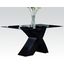 Acme Pervis Dining Table In Black And Clear Glass