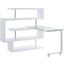 Acme Raceloma Writing Desk With Shelf In White High Gloss Finish
