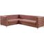 Acme Rhett Sectional Sofa In Dusty Pink Velvet