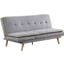 Acme Savilla Adjustable Sofa In Gray Linen and Oak Finish