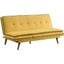 Acme Savilla Adjustable Sofa In Yellow Linen and Oak Finish