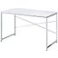 Acme Tennos Vanity Desk In White And Chrome Finish