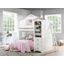 Acme Tree House Twin Loft Bed In Pink And White Finish