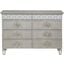 Acme Varian Dresser In Silver And Mirrored Finish
