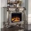 Acme Versailles Fireplace In Antique Platinum Finish
