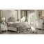Acme Versailles Upholstered Bedroom Set in Vintage Gray PU and Bone White