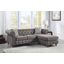 Acme Waldina Reversible Sectional Sofa In Brown Fabric