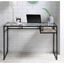 Acme Yasin Writing Desk In Black And Glass