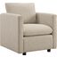 Activate Beige Upholstered Fabric Arm Chair