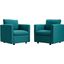 Activate Upholstered Fabric Armchair Set of 2 EEI-4078-TEA