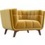 Addison Velvet Lounge Chair In Gold