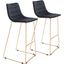 Adele Bar Chair Set Of 2 In Black And Gold