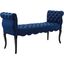 Adelia Navy Chesterfield Style Button Tufted Performance Velvet Bench