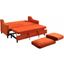 Adelia Orange Convertible Studio Sleeper With Pull Out Bed