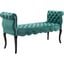 Adelia Teal Chesterfield Style Button Tufted Performance Velvet Bench