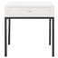 Adena White End Table with Storage Drawer