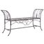Adina Wrought Iron 51.25 Inch with Outdoor Garden Bench in Rustic Brown
