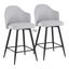 Ahoy 26 Inch Counter Stool Set of 2 In Light Grey