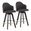 Ahoy 26 Inch Counter Stool Set of 2 In Charcoal
