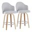Ahoy Counter Stool Set of 2 In Light Grey