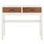 Ajana 2 Drawer Console in Distressed White CNS5709C