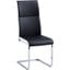 Ajay 18 Inch Faux Leather Dining Chair Set of 2 In Black